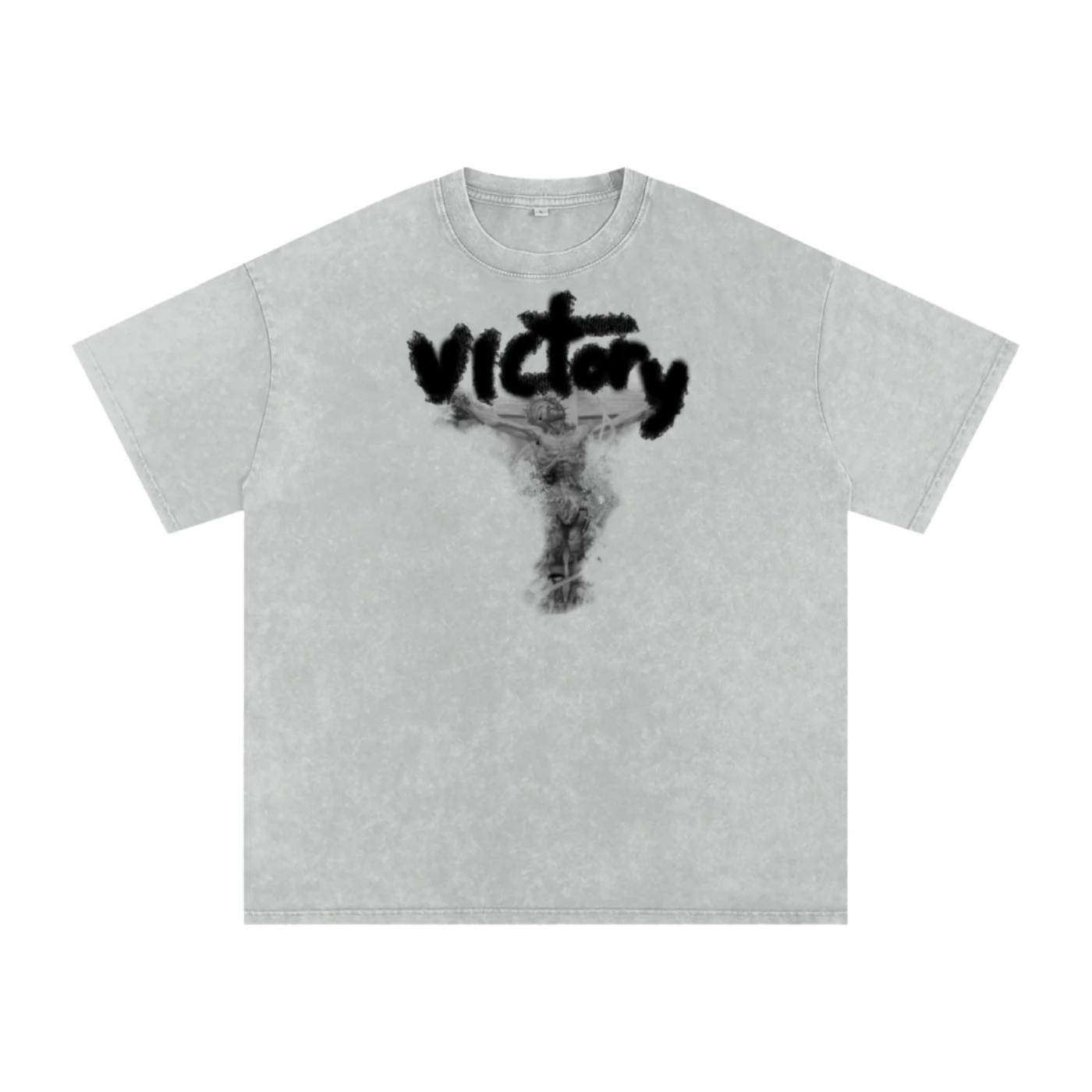"VICTORY" WASHED & OVERSIZED UNISEX TEE (Dark Font)