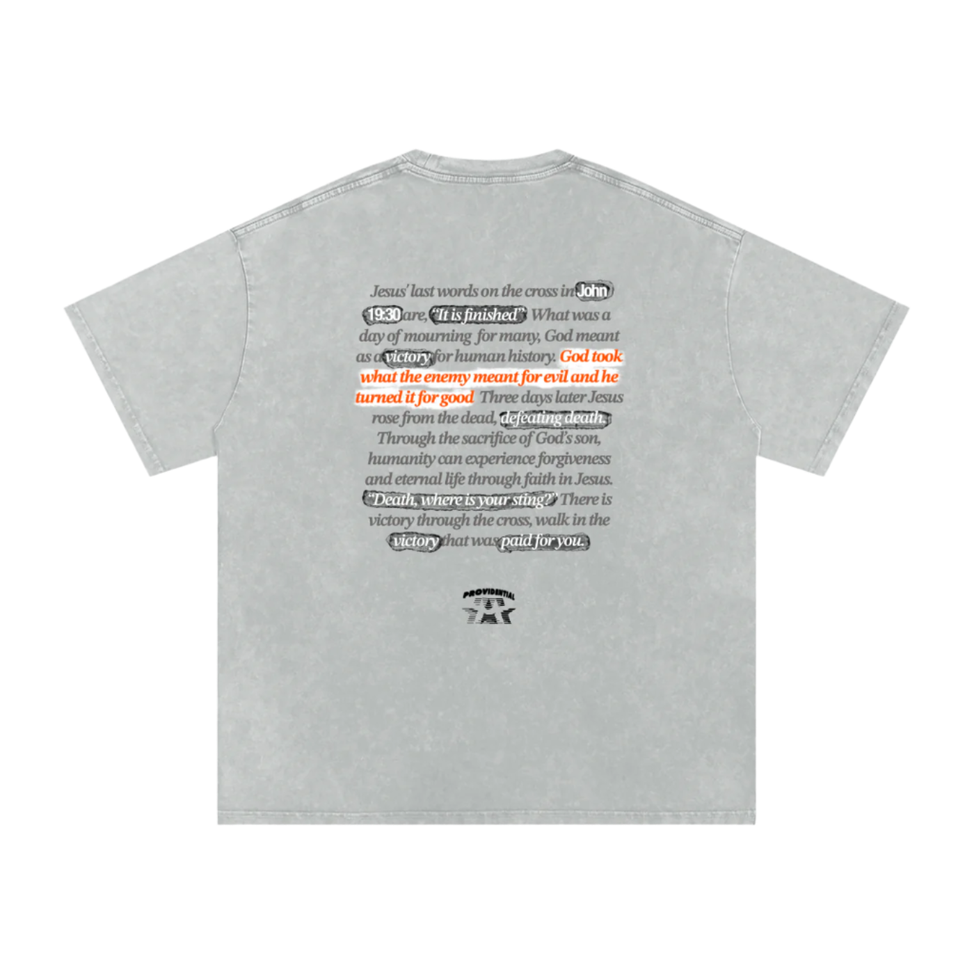 "VICTORY" WASHED & OVERSIZED UNISEX TEE (Dark Font)