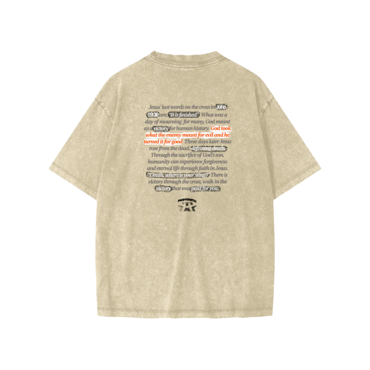"VICTORY" YOUTH WASHED UNISEX TEE (Dark Font)