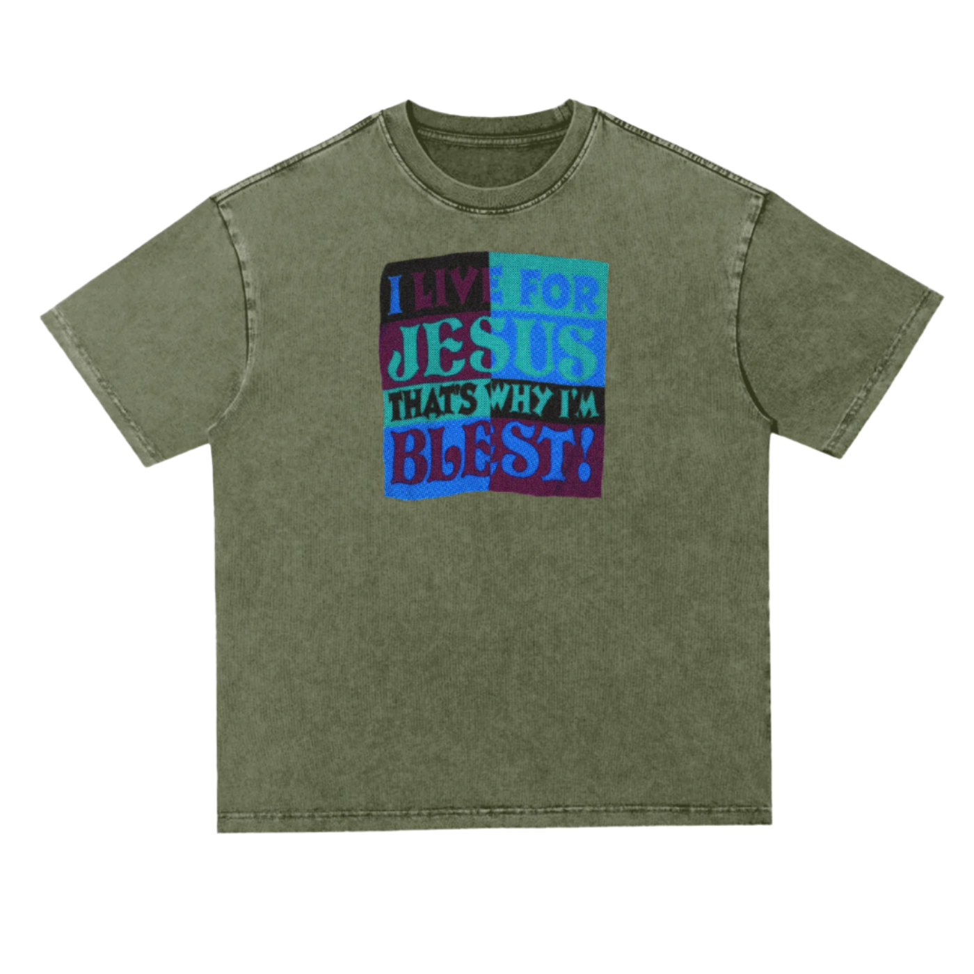 "BLEST" WASHED 90's STYLE UNISEX TEE