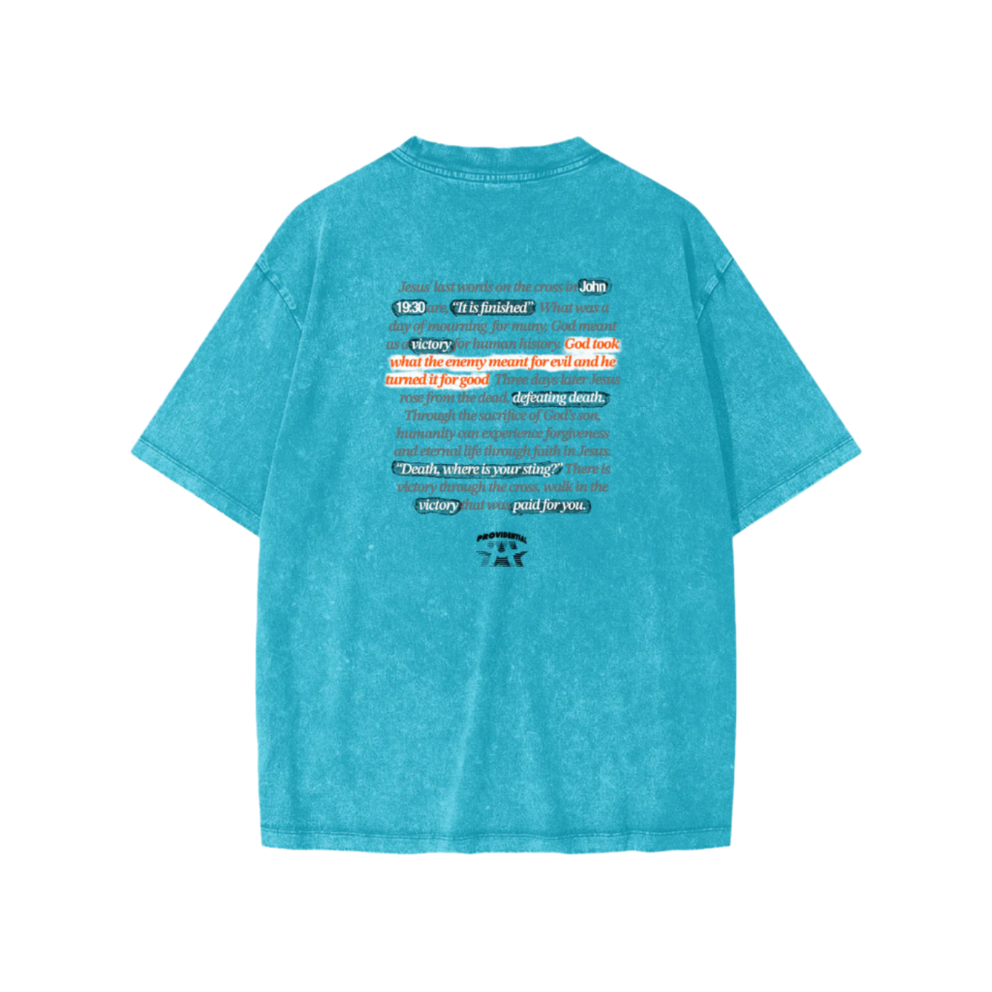 "VICTORY" YOUTH WASHED UNISEX TEE (Dark Font)