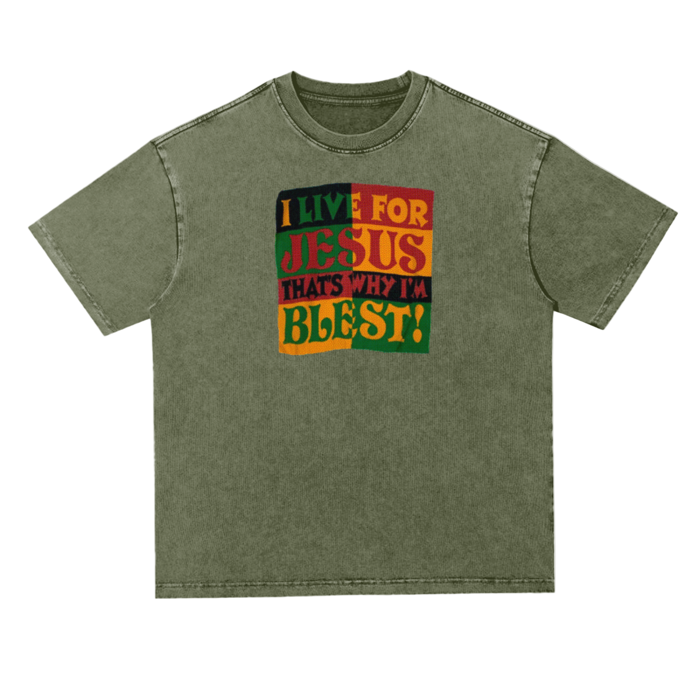 "BLEST" WASHED 90's STYLE UNISEX TEE