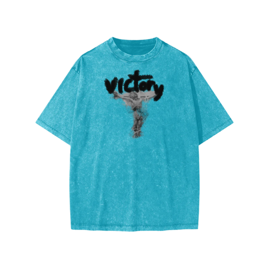 "VICTORY" YOUTH WASHED UNISEX TEE (Dark Font)