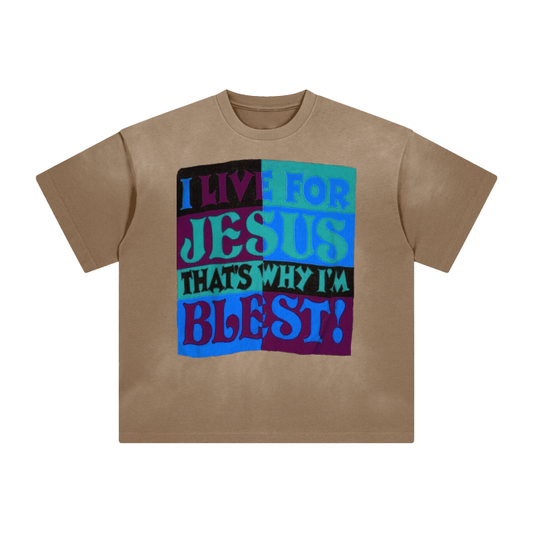 I live for Jesus-Old School Tee