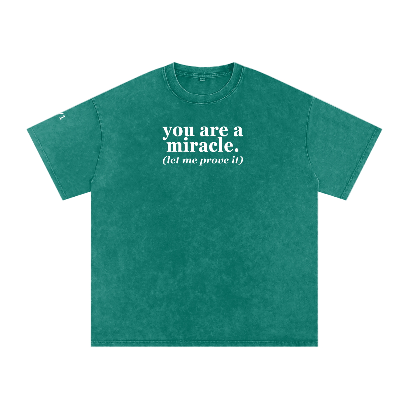 "YOU ARE A MIRACLE" UNISEX WASHED OVERSIZED T-SHIRT