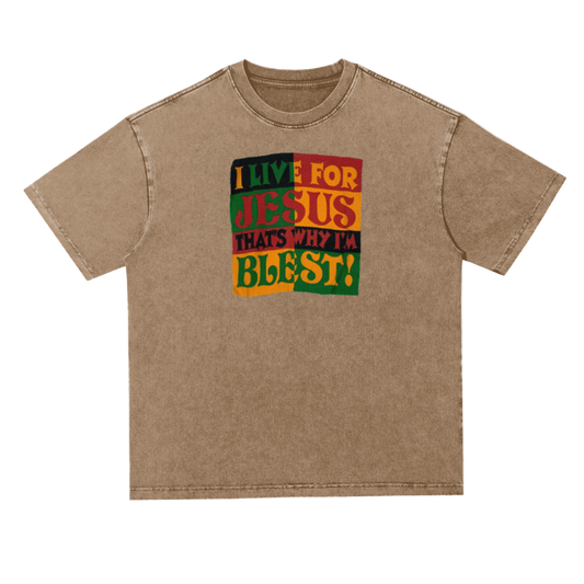 "BLEST" WASHED 90's STYLE UNISEX TEE