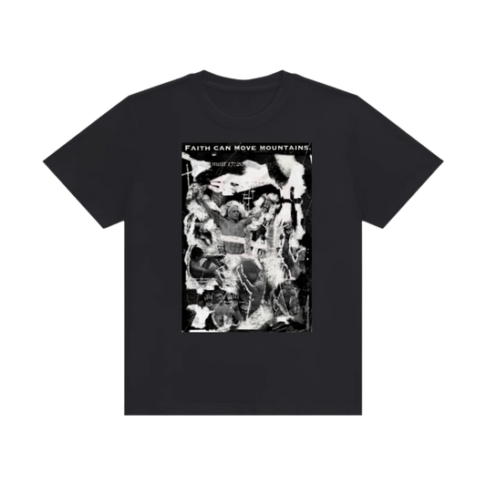 "FAITH CAN MOVE MOUNTAINS" ATHLETIC FIT UNISEX T-SHIRT (Black)